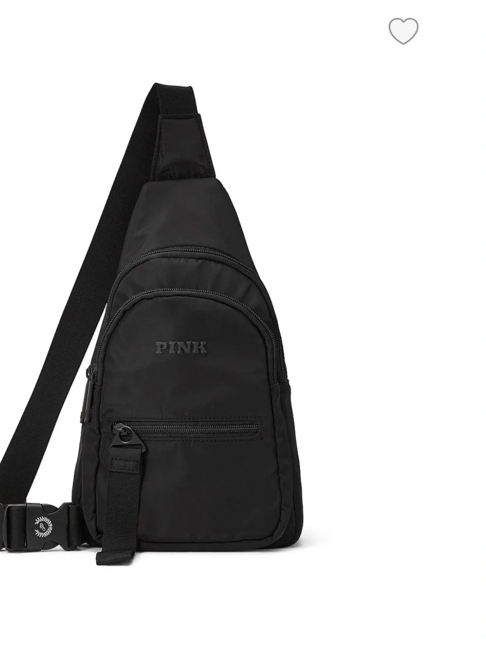 PINK Victoria's Secret Black Nylon Sling Backpack